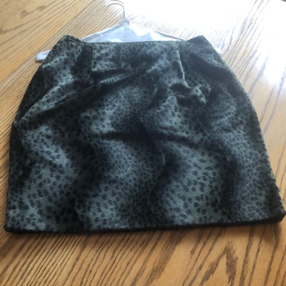Vintage Green Leopard Skirt